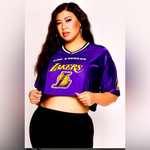 Plus Size NBA Los Angeles Lakers Cropped Jersey Size 1X - Picture 1 of 11